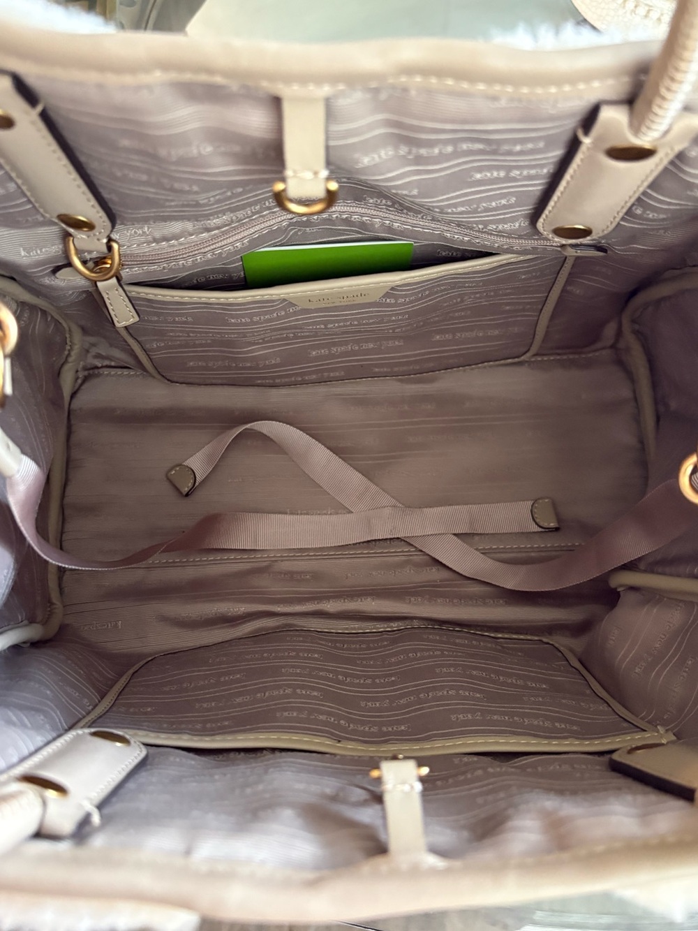 🤍🤍KATE SPADE EVERYTHING RACING STRIPE SHEARLING CREAM/MULTI TOTE BAG!🤍🤍 - Picture 12 of 12